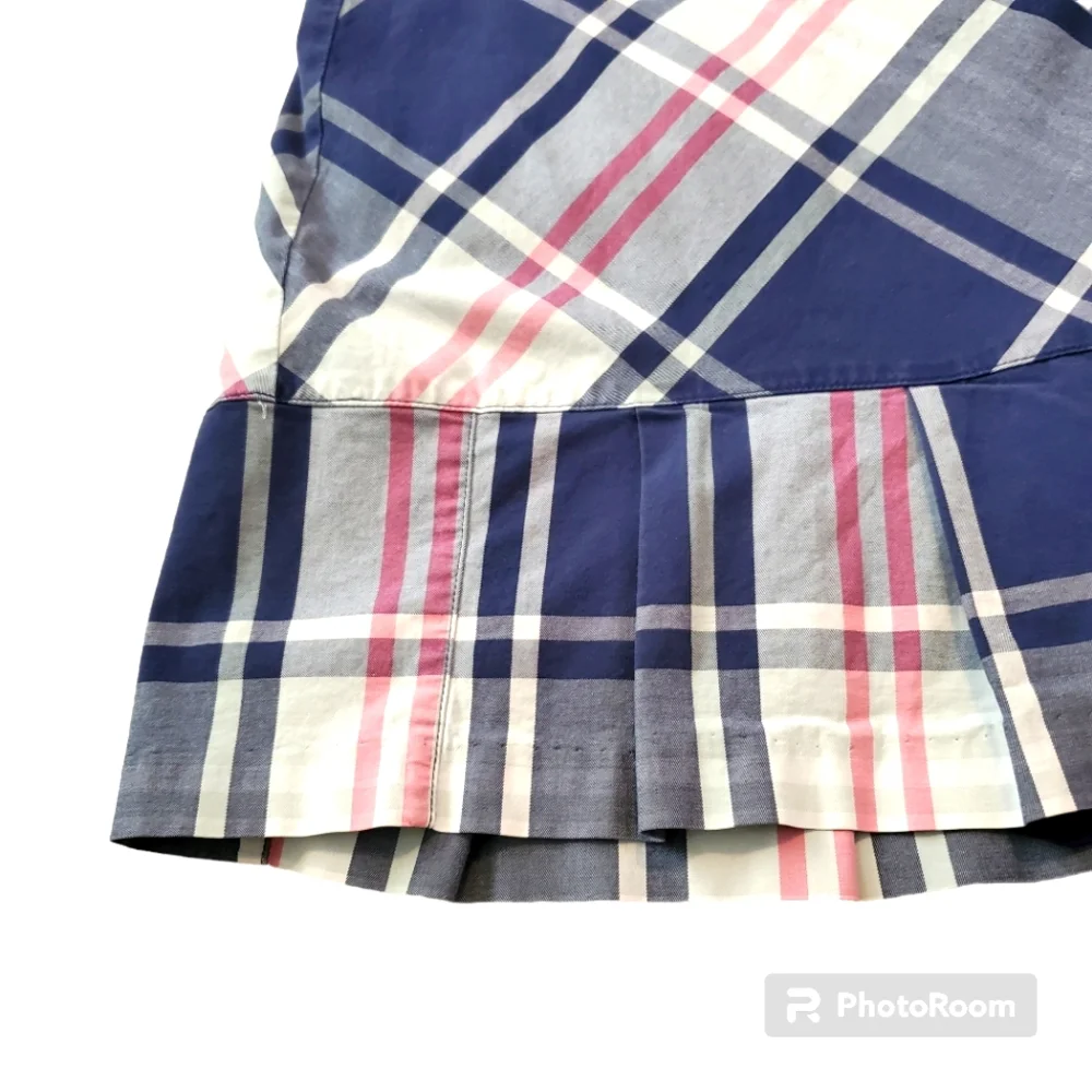 Lady hagen purple pink pleated plaid golf athletic mini skirt short skort 10 Y2k